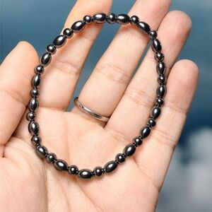 Hematite Bracelet | Grounding Protection Stone | Handmade Minimal Jewelry